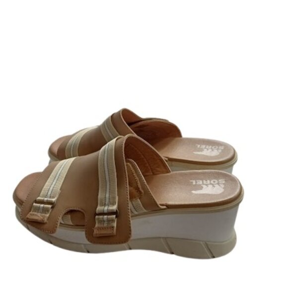 Sorel Womens Joanie II Platform Slide Sandals Beige White US 11 - Picture 4 of 6